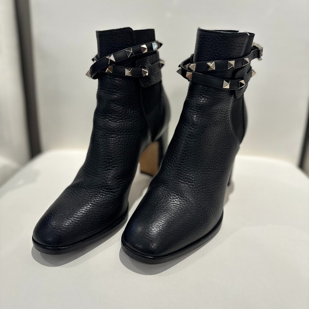 Valentino Rock Stud Ankle Short Boots